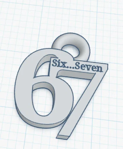 Móc khóa "67" - Image 1