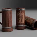 Chân Đế Lon Bia Kiểu Thùng Gỗ & Logo KCD (Kingdom Come: Deliverance) - Thumbnail 1
