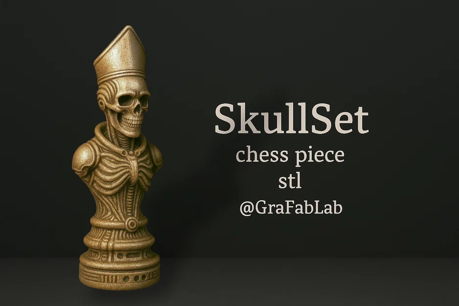 Tượng Giám Mục "Skullset" - Quân Cờ Vua - Image 1