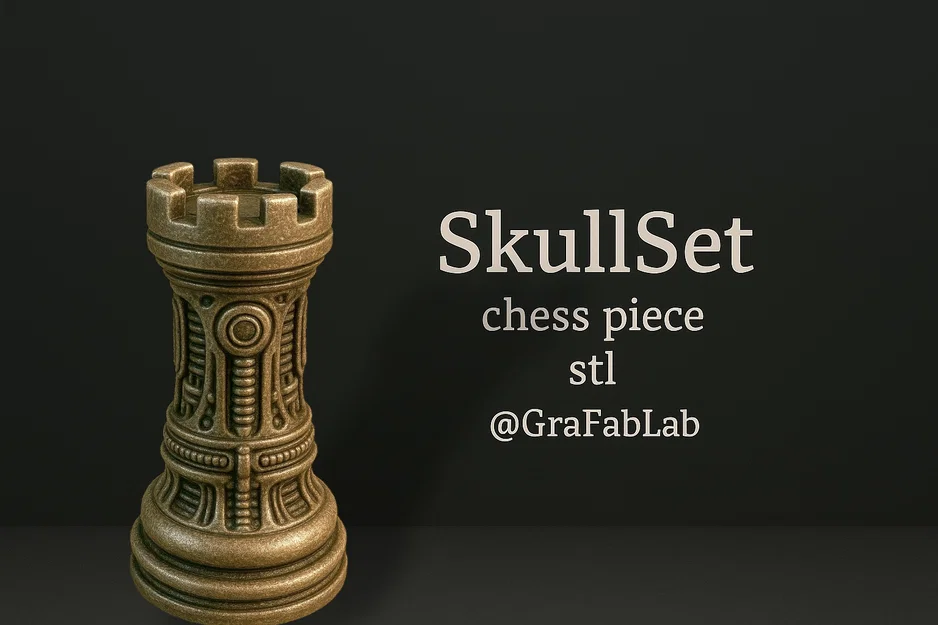 Bộ Quân Mã "Skullset "Rook" - Quân Xe Cờ Vua" - Image 1