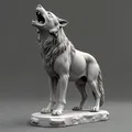 Tượng Chó Sói Xám - Thumbnail 1
