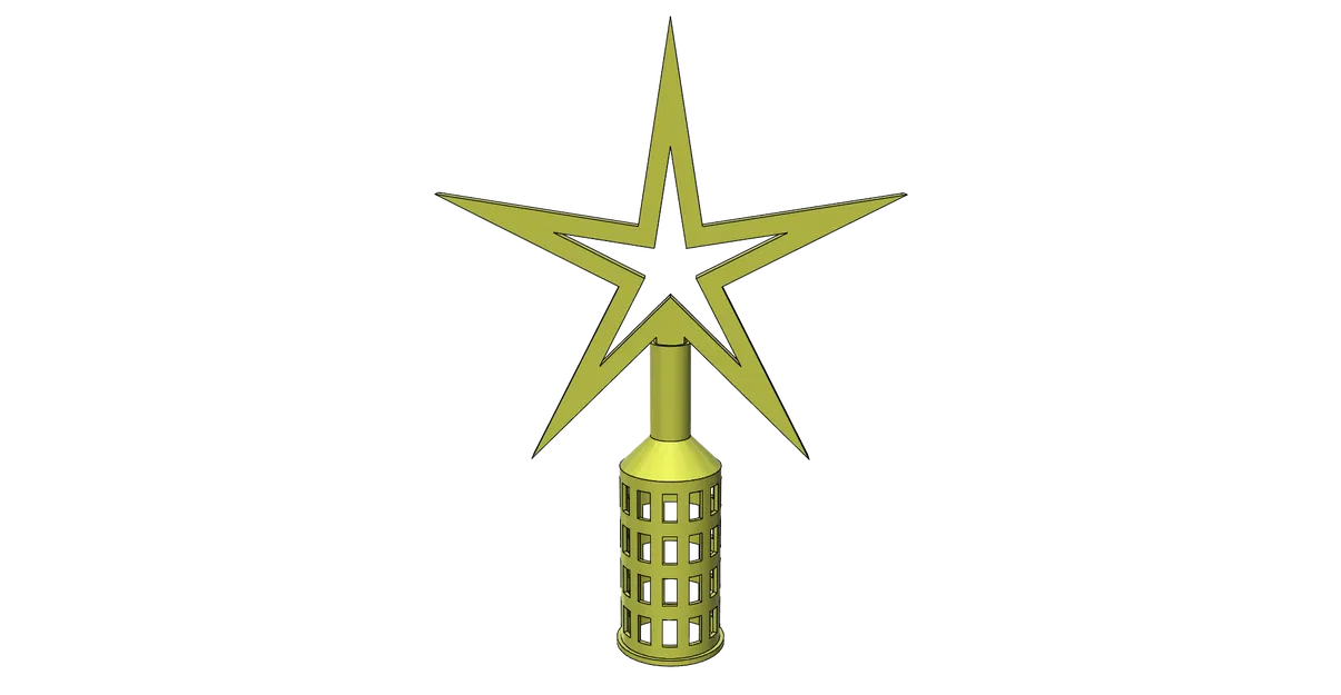 Ngôi Sao Giáng Sinh cho cây thông dễ in nhẹ - Image 1