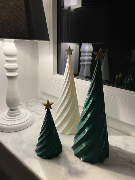 Cây Thông Noel Xoắn Ốc Kèm Sao - Bản In 3D Đẹp Mắt - Image 1