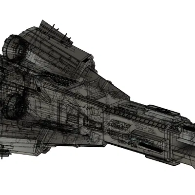 Mô hình Tàu Donnager Đơn Giản từ The Expanse