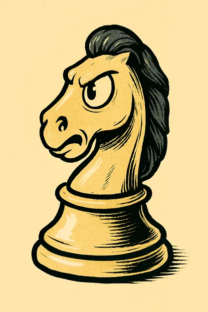 Quân Mã "Comic" - quân cờ vua - Image 4