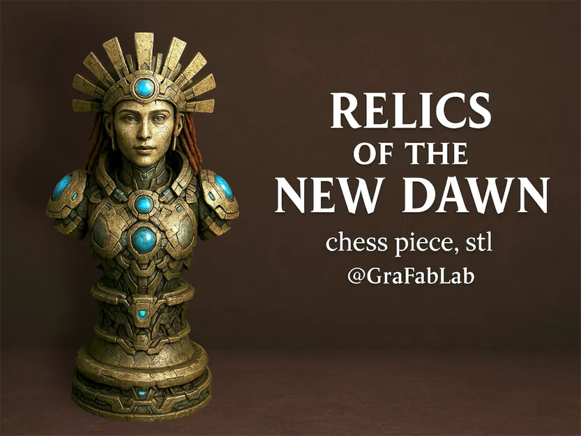 Tượng Hậu Cờ Vua 'Relics of the New Dawn' - Mô Hình 3D - Image 1