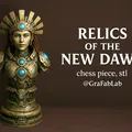 Tượng Hậu Cờ Vua 'Relics of the New Dawn' - Mô Hình 3D - Thumbnail 1