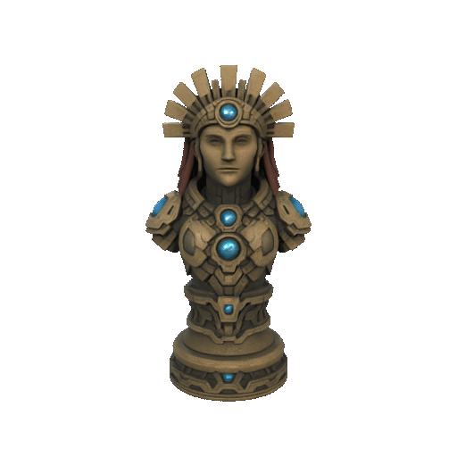 Tượng Hậu Cờ Vua 'Relics of the New Dawn' - Mô Hình 3D - Image 2