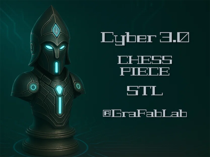 Tượng "Cyber 3.0 "Bishop" – quân cờ vua" - Image 1