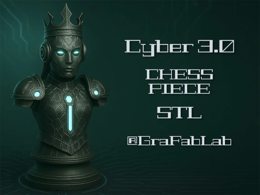 Quân Hậu "Cyber 3.0" - Quân Cờ Vua - Image 1