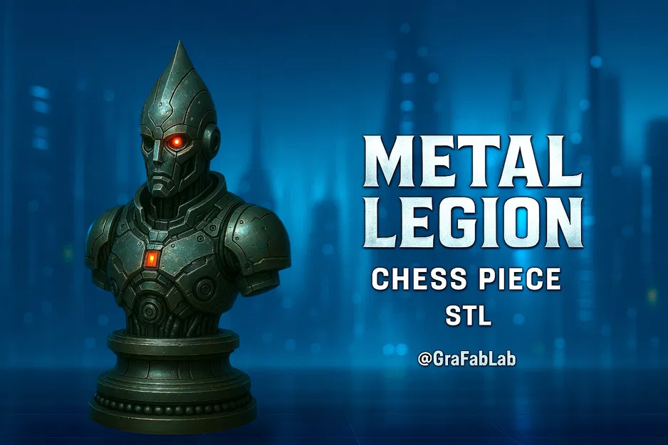 Tượng "Metal Legion Bishop" - quân cờ vua - Image 1