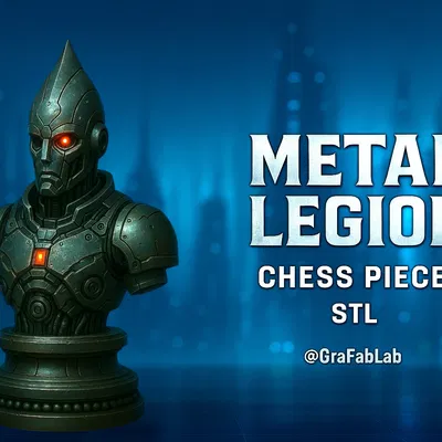 Tượng "Metal Legion Bishop" - quân cờ vua