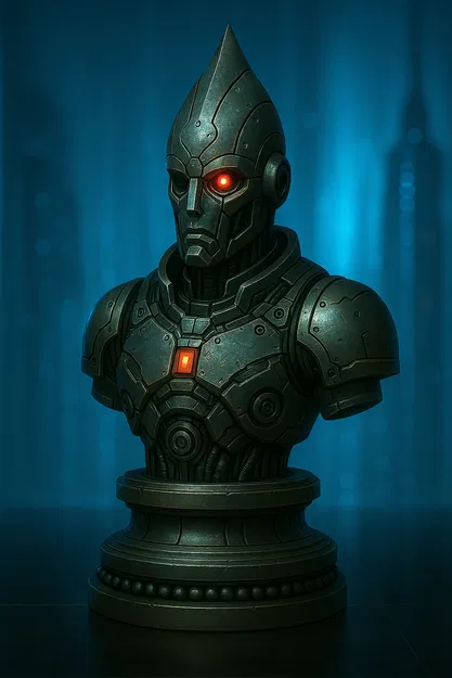 Tượng "Metal Legion Bishop" - quân cờ vua - Image 4