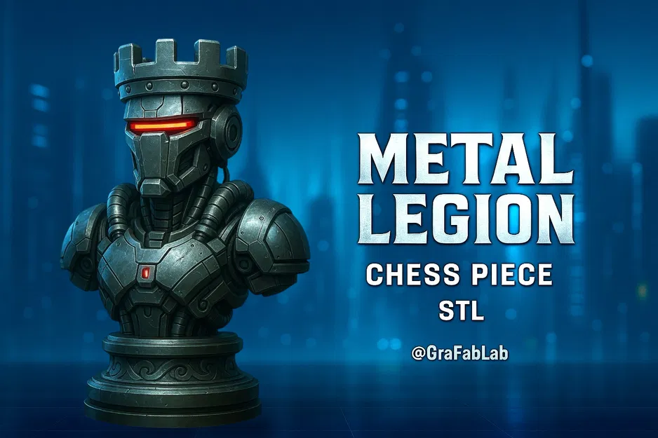 Quân Xe Metal Legion "Rook" - Quân Cờ Vua - Image 1