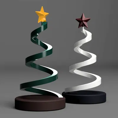 Cây Thông Giáng Sinh Xoắn LED Phát Sáng – Hai Phiên Bản