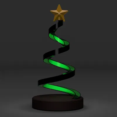 Cây Thông Giáng Sinh Xoắn LED Phát Sáng – Hai Phiên Bản