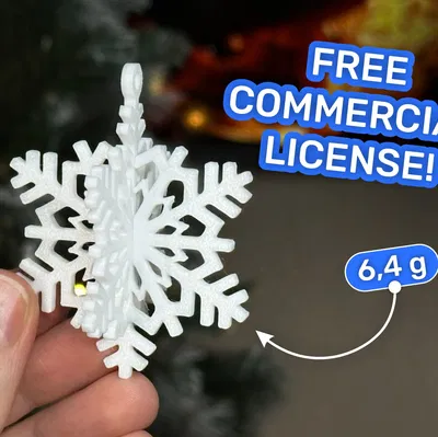 Mô hình Bông tuyết 3D Lắp ghép Snap-Fit Trang trí Tết phần 2