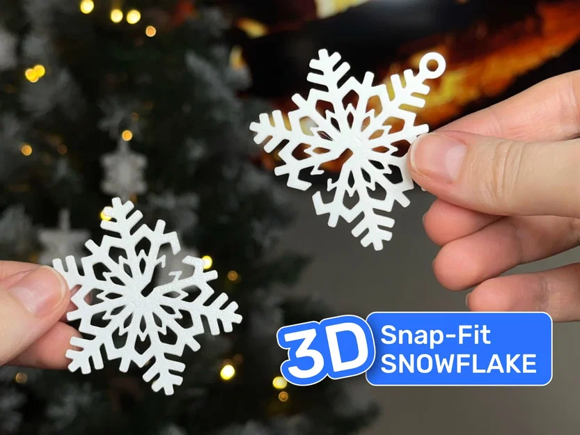 Mô hình Bông tuyết 3D Lắp ghép Snap-Fit Trang trí Tết phần 2 - Image 2