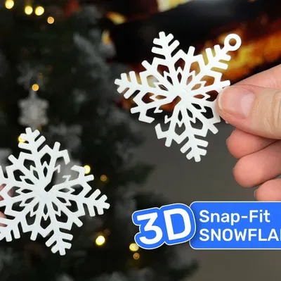 Mô hình Bông tuyết 3D Lắp ghép Snap-Fit Trang trí Tết phần 2