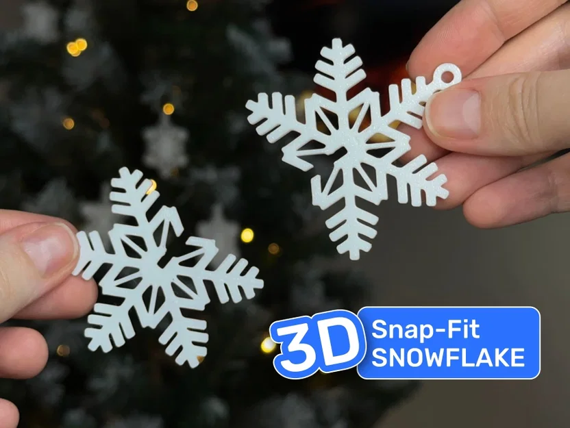 Bông Tuyết 3D Lắp Ghép Snap-Fit Trang Trí Tết Phần 3 - Image 2
