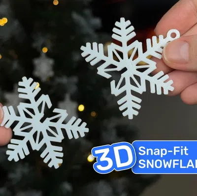 Bông Tuyết 3D Lắp Ghép Snap-Fit Trang Trí Tết Phần 3