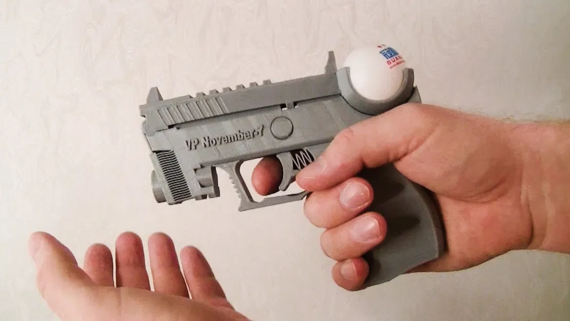 Súng bắn ping pong + Pháo Giáng Sinh - Image 1