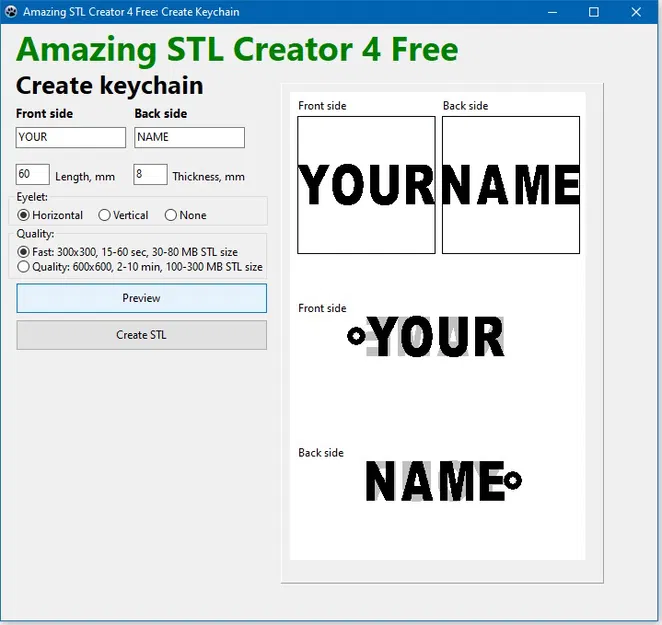 App tạo móc khóa. Amazing STL Creator 4 (Phiên bản miễn phí) - Image 2