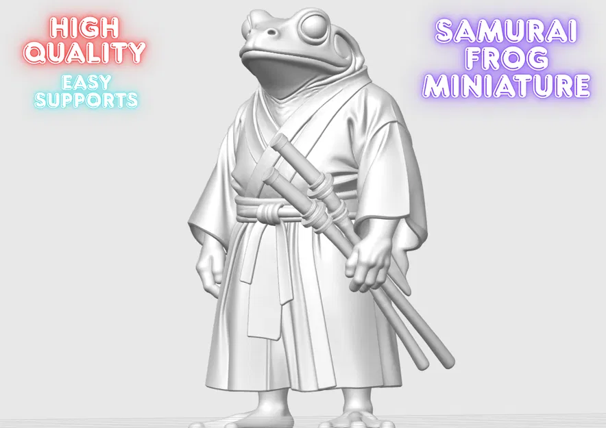 Tượng Nhỏ Samurai Ếch - Image 1