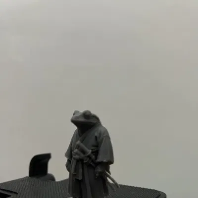 Tượng Nhỏ Samurai Ếch