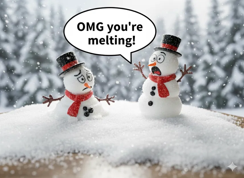 Cặp Người Tuyết Tan Chảy - Mô Hình In 3D Đa Sắc - Image 1