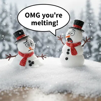 Cặp Người Tuyết Tan Chảy - Mô Hình In 3D Đa Sắc