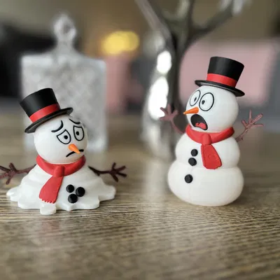 Cặp Người Tuyết Tan Chảy - Mô Hình In 3D Đa Sắc