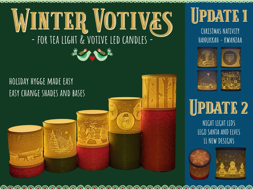 Giá Đỡ Nến LED Votive Mùa Đông - Cập Nhật 1 & 2 - Image 1