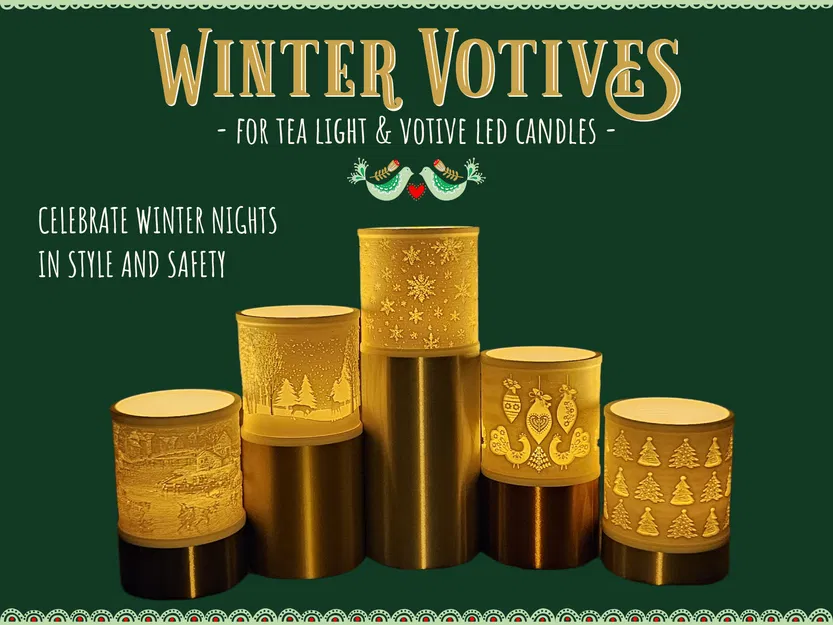 Giá Đỡ Nến LED Votive Mùa Đông - Cập Nhật 1 & 2 - Image 3