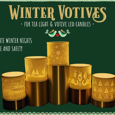 Giá Đỡ Nến LED Votive Mùa Đông - Cập Nhật 1 & 2