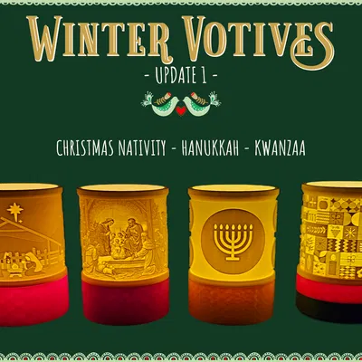 Giá Đỡ Nến LED Votive Mùa Đông - Cập Nhật 1 & 2