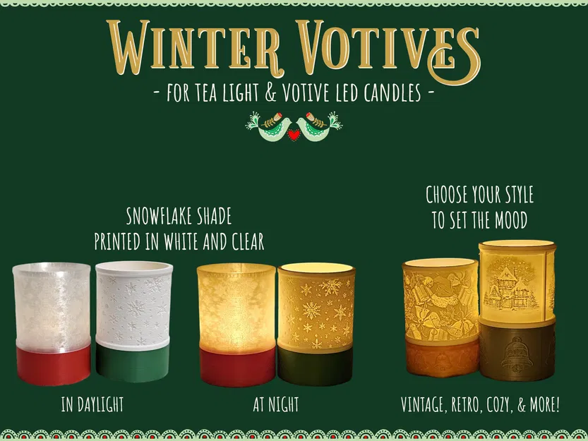 Giá Đỡ Nến LED Votive Mùa Đông - Cập Nhật 1 & 2 - Image 5