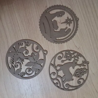 Móc treo Giáng sinh 2D (Bộ 1)