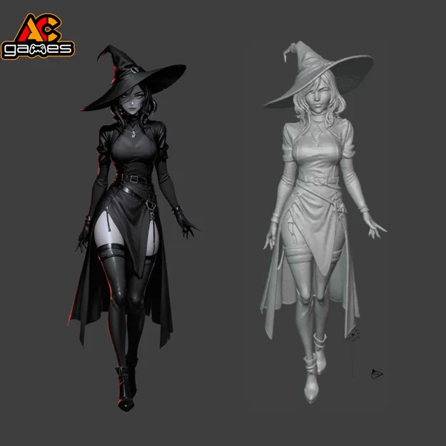 Bản In 3D Nữ Phù Thủy Đêm "Midnight Enchantress" - Image 1