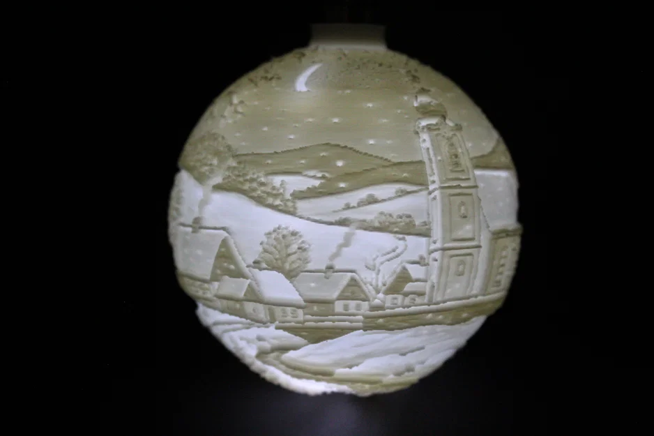 Quả Châu Giáng Sinh - Christmas ball, lithophane - Image 1