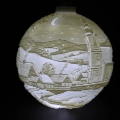 Quả Châu Giáng Sinh - Christmas ball, lithophane