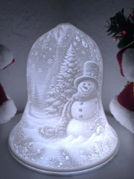 Mô hình Lithophane Người Tuyết - Image 1