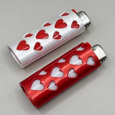 Vỏ Bật Lửa Bic Trái Tim