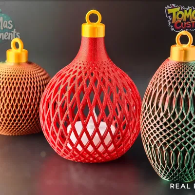 Bộ 3 Quả Châu Giáng Sinh Cổ Điển Có Đèn Trà