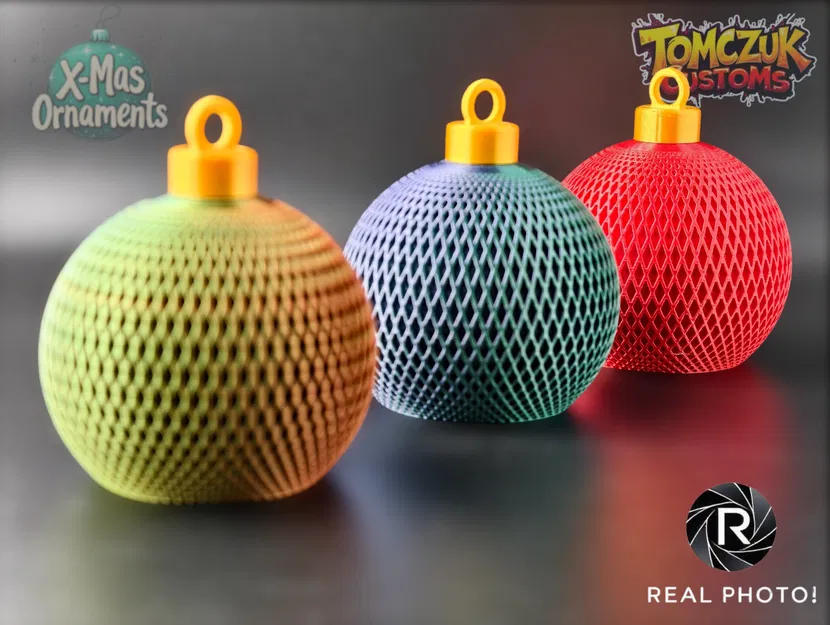 Bộ 3 Quả Châu Giáng Sinh Cổ Điển Có Đèn Trà - Image 3