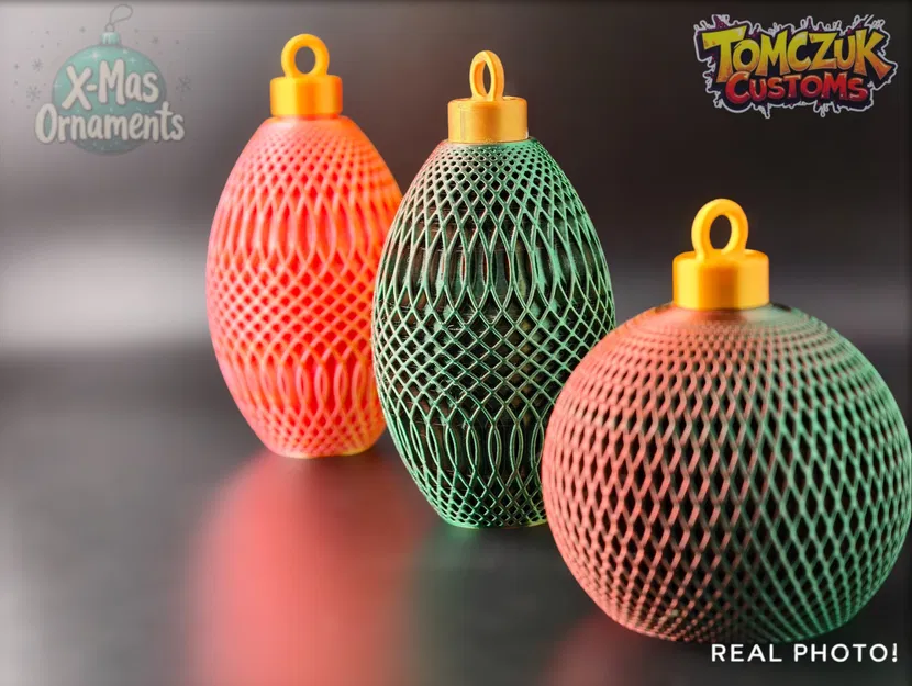 Bộ 3 Quả Châu Giáng Sinh Cổ Điển Có Đèn Trà - Image 4