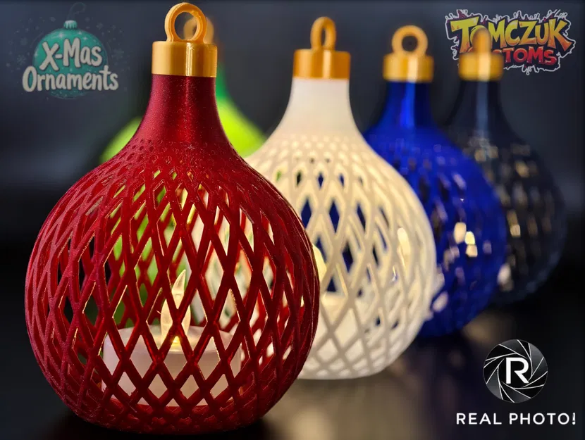 Bộ 3 Quả Châu Giáng Sinh Cổ Điển Có Đèn Trà - Image 6