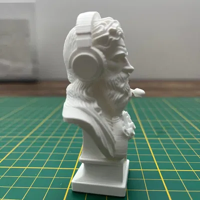 Tượng Bán Thân Zeus Marble Phong Cách Gaming