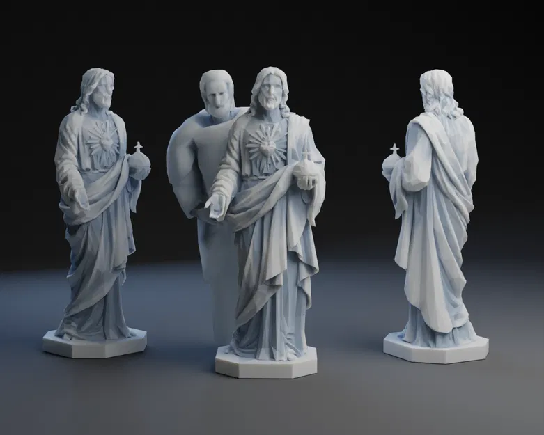 Tượng Chúa Jesus Low Poly Mới và Cải Tiến - Image 1