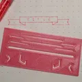 Khuôn stencil tiêu đề cờ BuJo Bullet Journal của Billie Ruben - Thumbnail 1